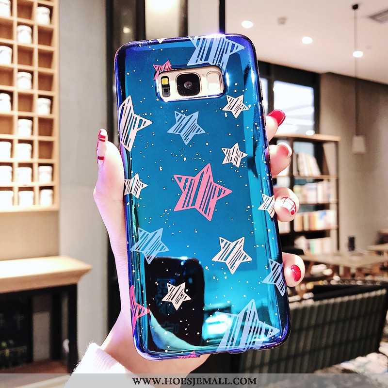 Hoesje Samsung Galaxy S8+ Siliconen Trend Ster Mobiele Telefoon Zacht Lovers Blauwe