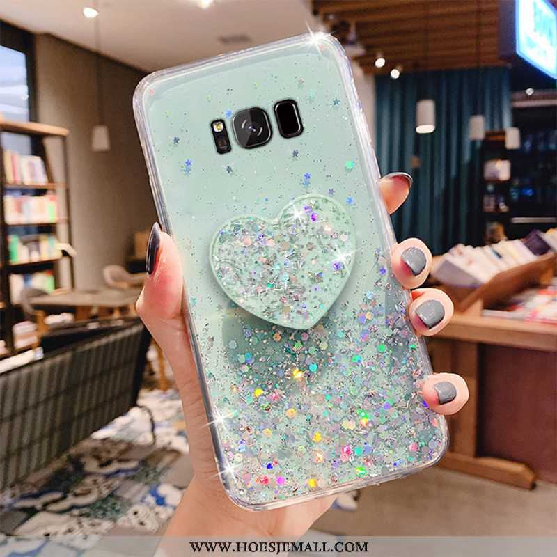 Hoes Samsung Galaxy S8+ Mode Doorzichtig Ring Scheppend Trend Hoesje Anti-fall Groen