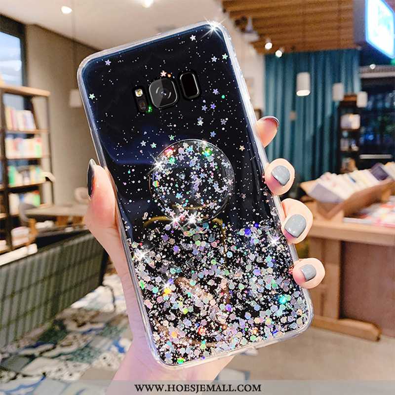 Hoes Samsung Galaxy S8+ Mode Doorzichtig Ring Scheppend Trend Hoesje Anti-fall Groen