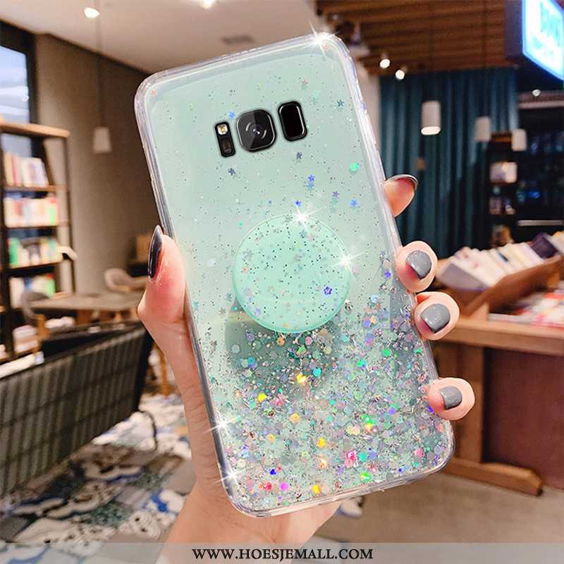 Hoes Samsung Galaxy S8+ Mode Doorzichtig Ring Scheppend Trend Hoesje Anti-fall Groen