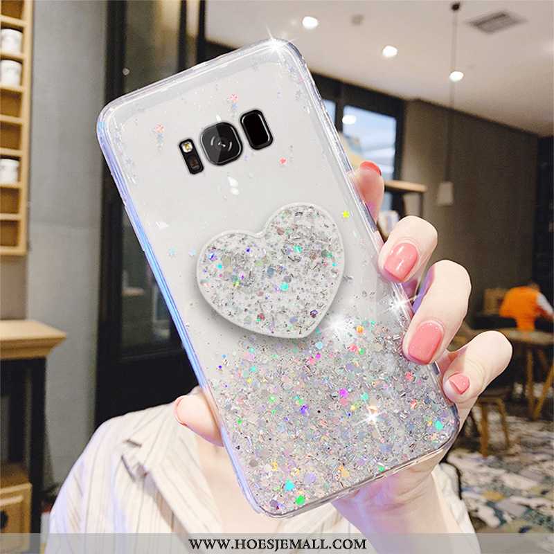 Hoes Samsung Galaxy S8+ Mode Doorzichtig Ring Scheppend Trend Hoesje Anti-fall Groen