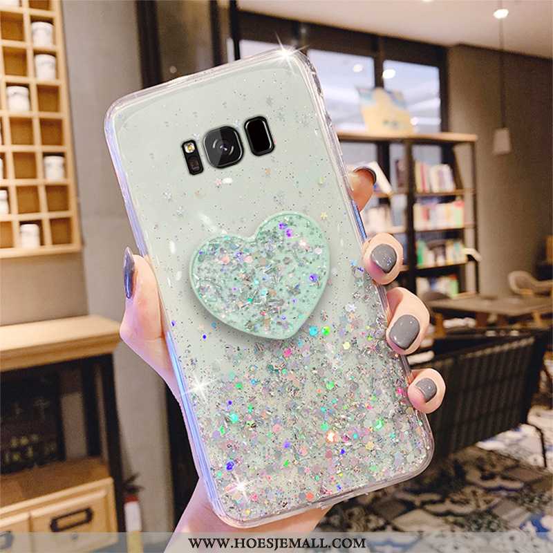 Hoes Samsung Galaxy S8+ Mode Doorzichtig Ring Scheppend Trend Hoesje Anti-fall Groen