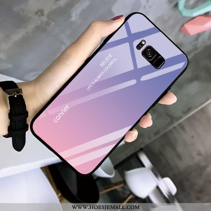 Hoesje Samsung Galaxy S8+ Trend Bescherming Hoes Ster Anti-fall Glas Hanger Purper