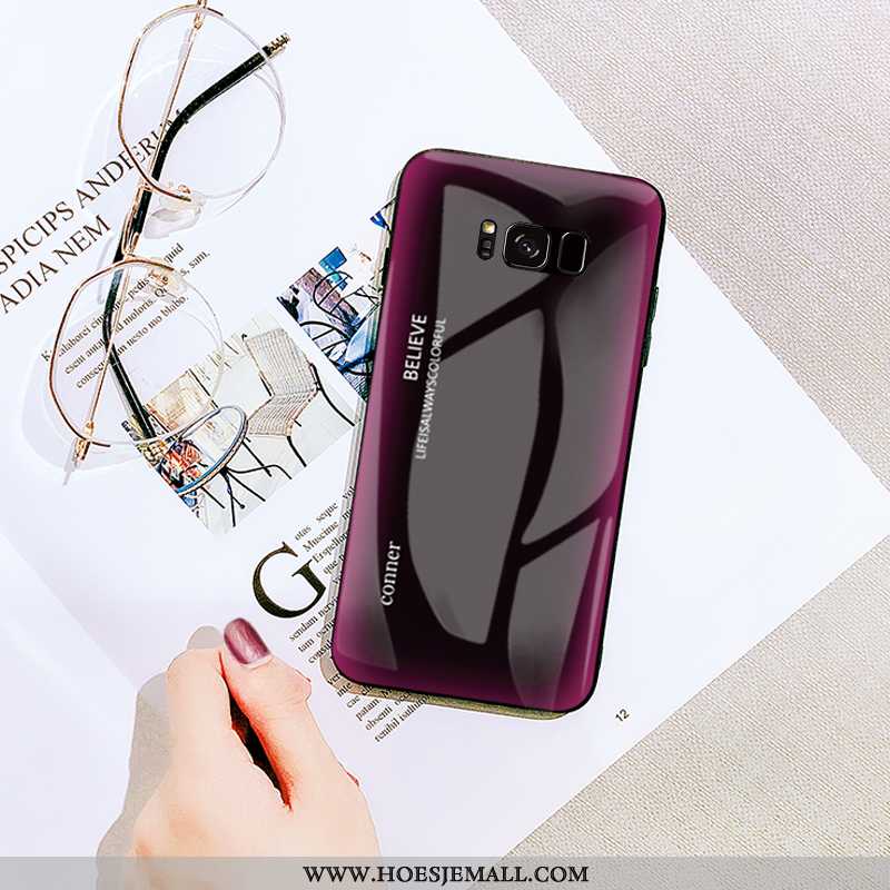 Hoesje Samsung Galaxy S8+ Trend Bescherming Hoes Ster Anti-fall Glas Hanger Purper