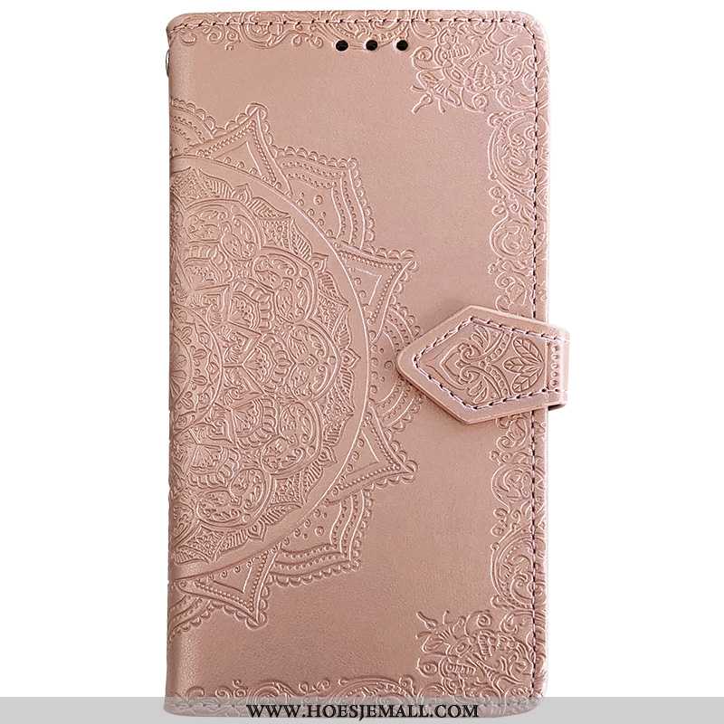 Hoesje Samsung Galaxy S8+ Bescherming Leren Kaart Ster Hoes Mobiele Telefoon All Inclusive Roze