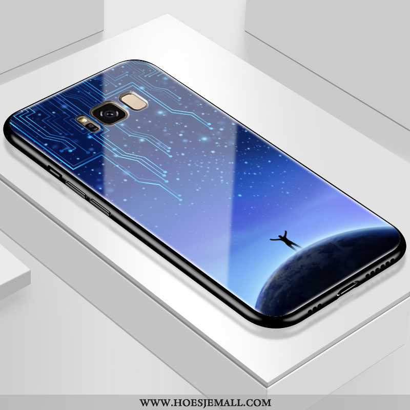 Hoesje Samsung Galaxy S8+ Bescherming Glas Hoes Scheppend Sterrenhemel Zacht Wit Witte