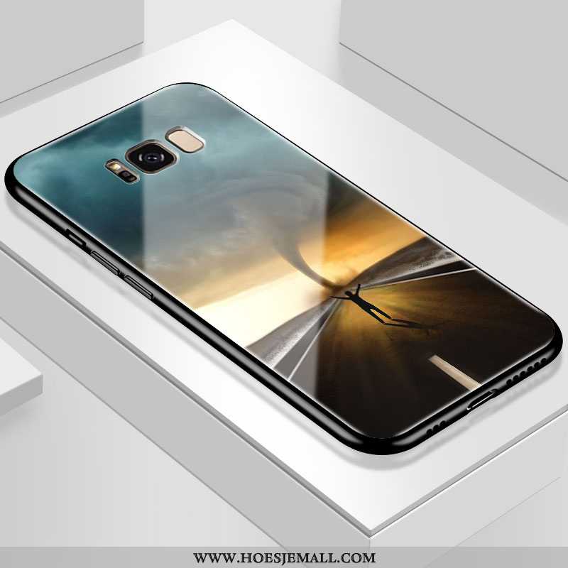 Hoesje Samsung Galaxy S8+ Bescherming Glas Hoes Scheppend Sterrenhemel Zacht Wit Witte