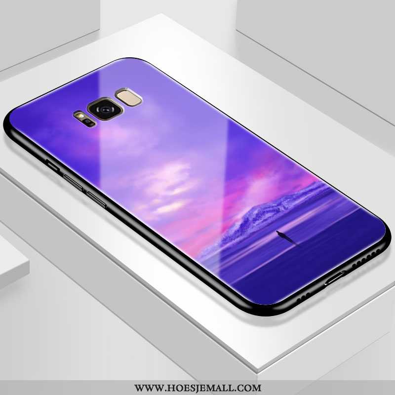 Hoesje Samsung Galaxy S8+ Bescherming Glas Hoes Scheppend Sterrenhemel Zacht Wit Witte