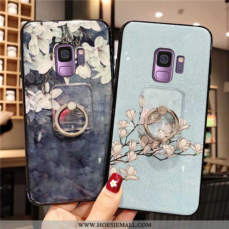 Hoesje Samsung Galaxy S9 Siliconen Zacht Anti-fall Chinese Stijl Ondersteuning Mobiele Telefoon Ster