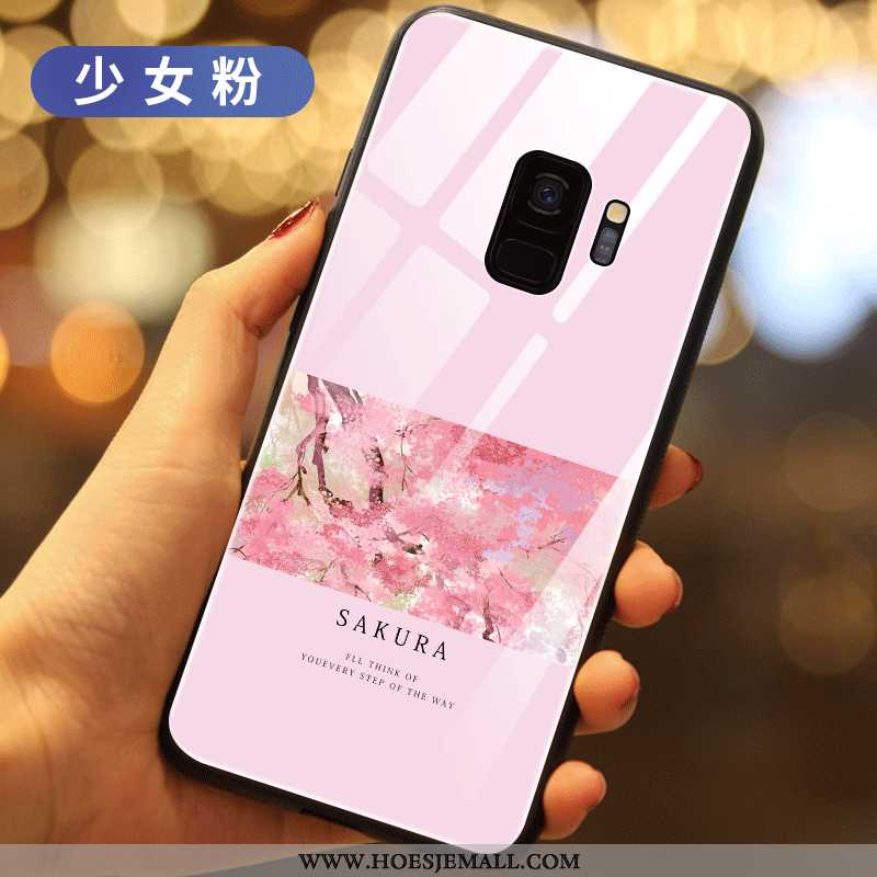 Hoesje Samsung Galaxy S9 Glas Scheppend Anti-fall Nieuw Bescherming Net Red Hoes Groen