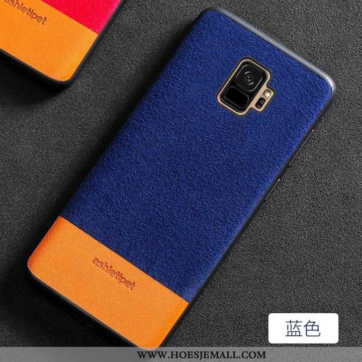 Hoes Samsung Galaxy S9 Leren Hoesje Echt Leer Antislip Rood Anti-fall Pu