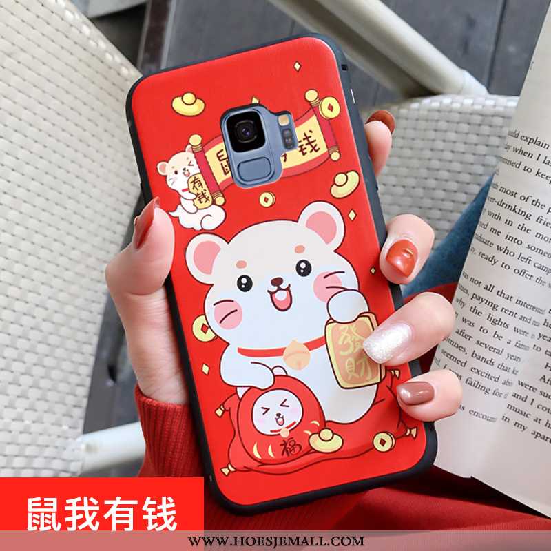 Hoes Samsung Galaxy S9 Trend Zacht Lovers Mobiele Telefoon Hanger Rat Rood