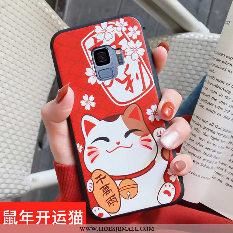 Hoes Samsung Galaxy S9 Trend Zacht Lovers Mobiele Telefoon Hanger Rat Rood