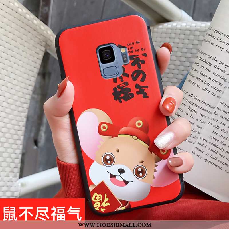 Hoes Samsung Galaxy S9 Trend Zacht Lovers Mobiele Telefoon Hanger Rat Rood