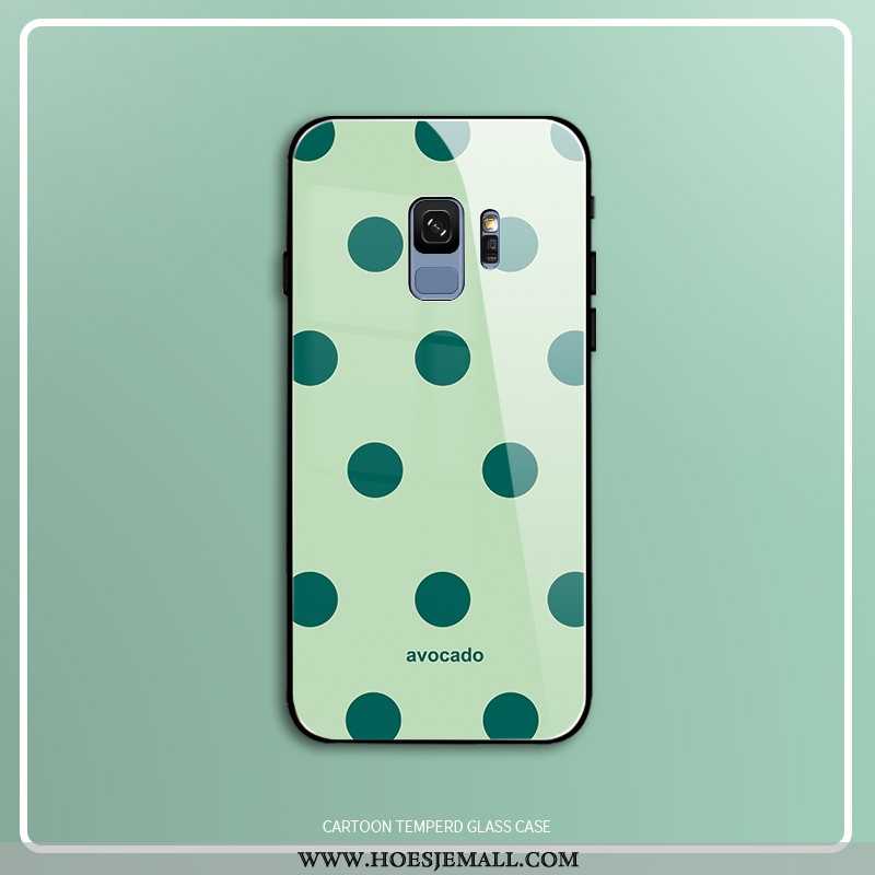 Hoesje Samsung Galaxy S9 Glas Mode All Inclusive Net Red Lovers Bescherming Mobiele Telefoon Groen