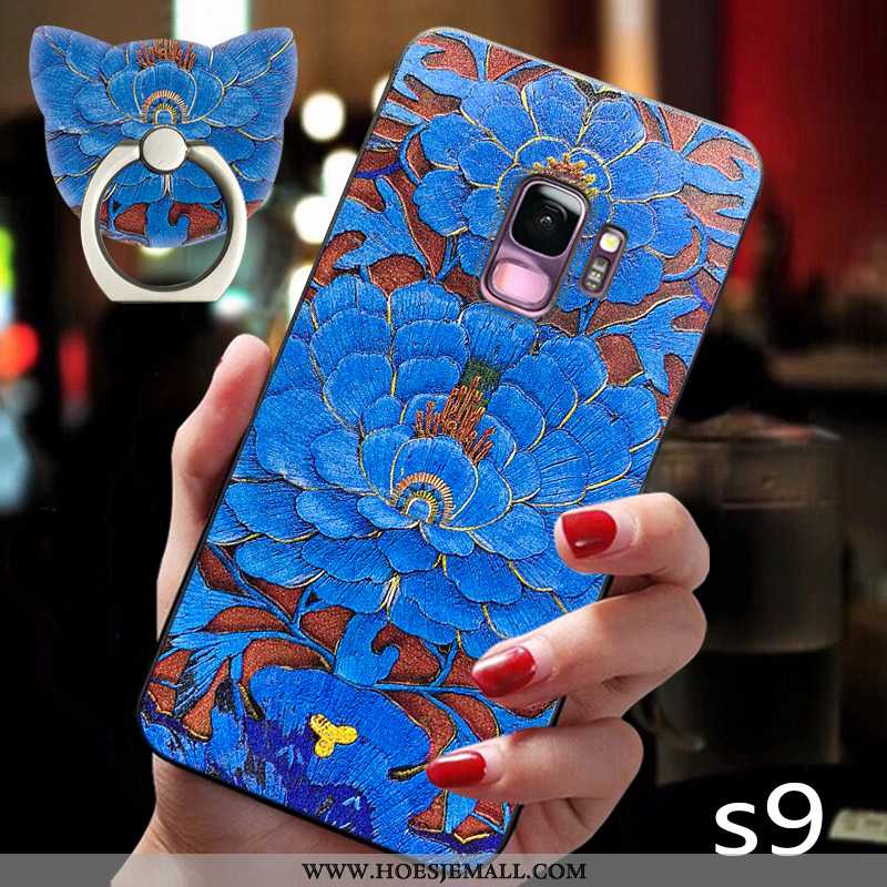 Hoes Samsung Galaxy S9 Persoonlijk Scheppend Siliconen All Inclusive Trend Schrobben Nieuw Blauwe