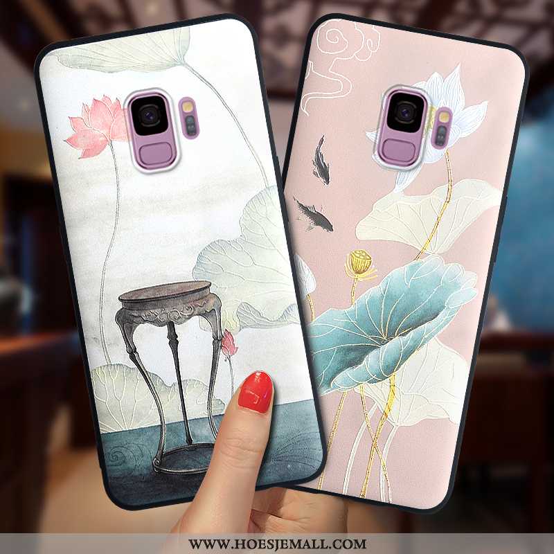 Hoes Samsung Galaxy S9 Siliconen Bescherming Hoesje Zacht Mobiele Telefoon Wit Spotprent Witte