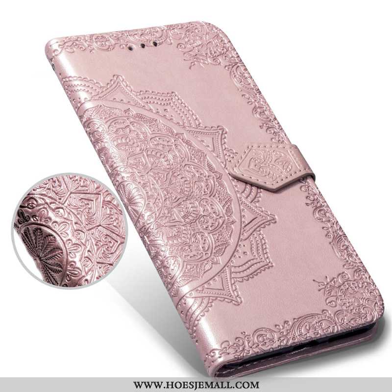 Hoesje Samsung Galaxy S9 Reliëf Vintage Hoes Anti-fall Leren All Inclusive Kaart Blauwe