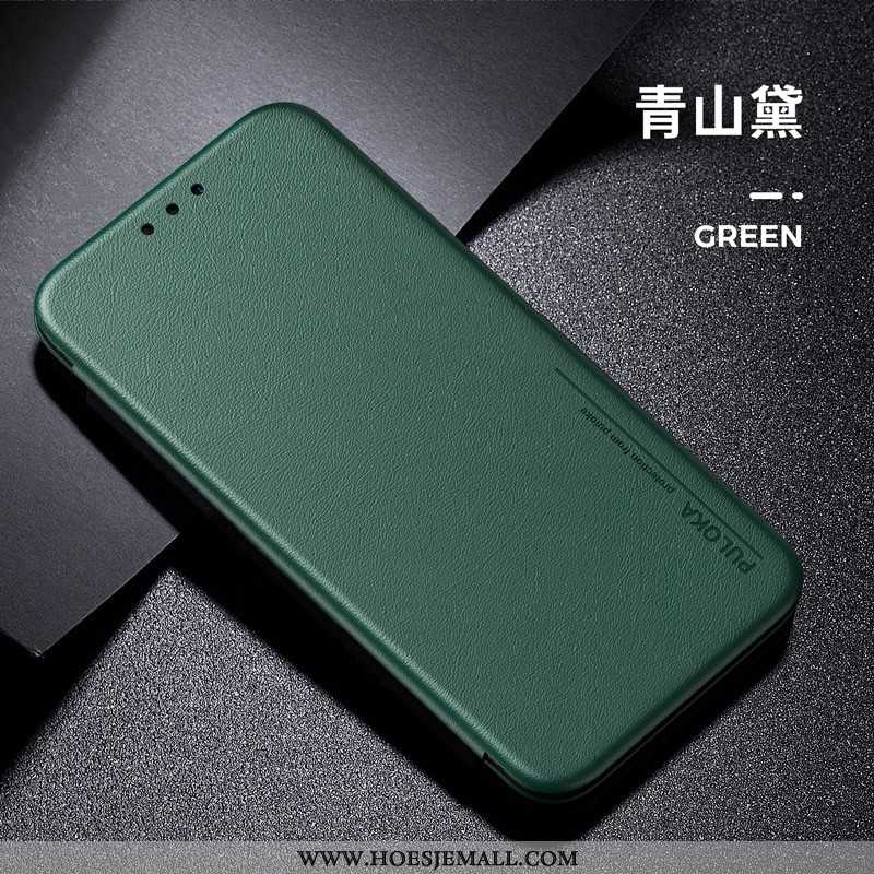 Hoesje Samsung Galaxy S9 Trend Classic Anti-fall Groen All Inclusive Echt Leer