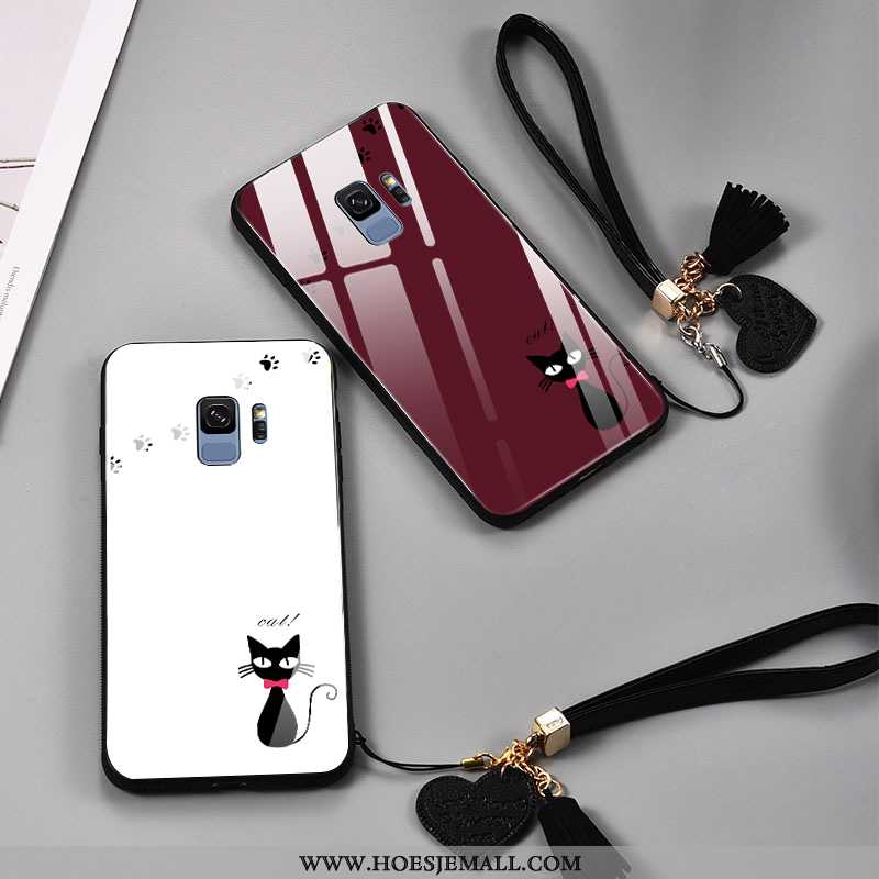 Hoesje Samsung Galaxy S9 Mooie Trend Kat Mode Lovers Siliconen Rood