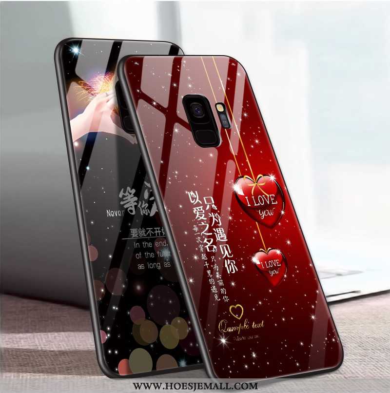 Hoes Samsung Galaxy S9 Siliconen Bescherming All Inclusive High End Anti-fall Glas Hoesje Rood