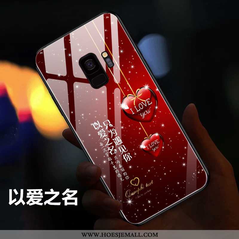 Hoes Samsung Galaxy S9 Siliconen Bescherming All Inclusive High End Anti-fall Glas Hoesje Rood