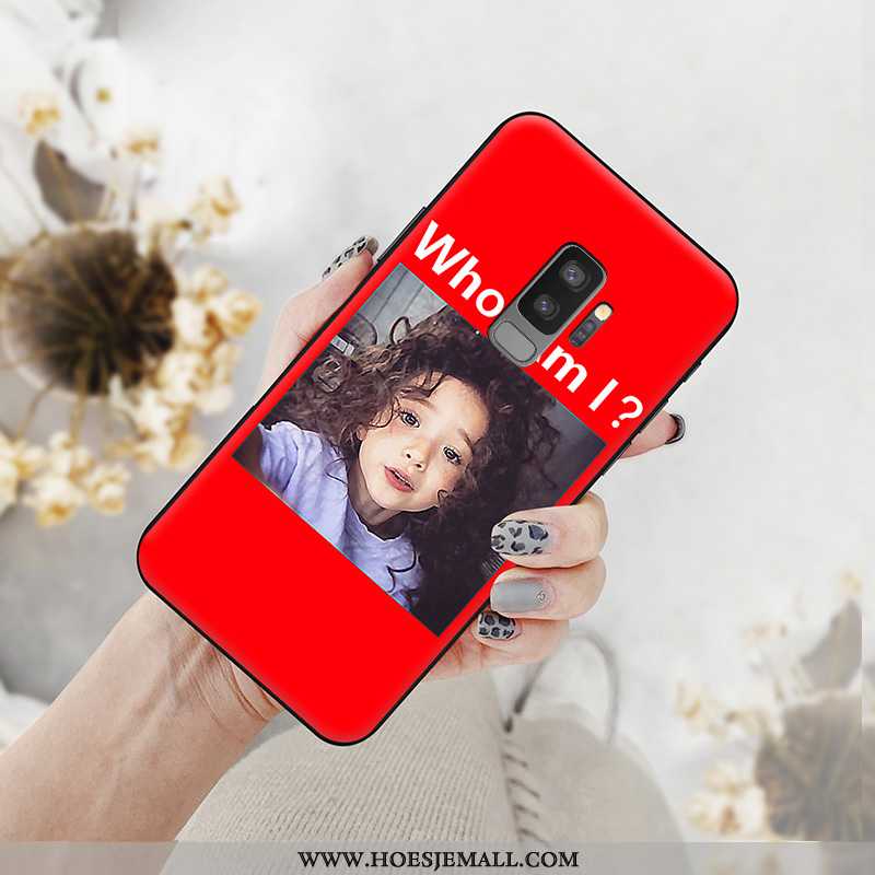 Hoesje Samsung Galaxy S9+ Siliconen Zacht Rood Eenvoudige Wind Mobiele Telefoon Hoes