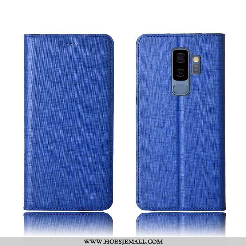 Hoesje Samsung Galaxy S9+ Siliconen Bescherming Blauw Clamshell Zacht Mobiele Telefoon Anti-fall Bla