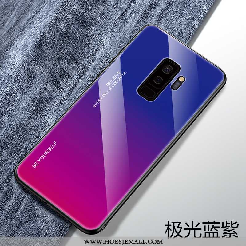 Hoes Samsung Galaxy S9+ Scheppend Trend Siliconen Super Hoesje Dun All Inclusive Blauwe