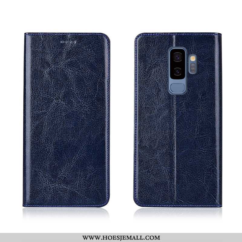 Hoes Samsung Galaxy S9+ Patroon Zacht Siliconen Clamshell Leren Hoesje Bescherming Anti-fall Khaki