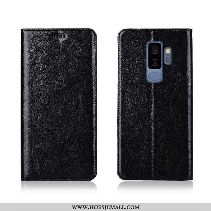 Hoes Samsung Galaxy S9+ Patroon Zacht Siliconen Clamshell Leren Hoesje Bescherming Anti-fall Khaki