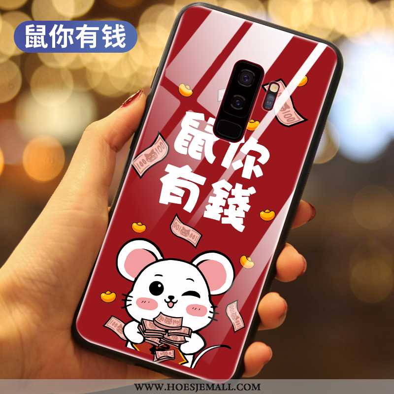 Hoesje Samsung Galaxy S9+ Siliconen Bescherming Scheppend Rat Anti-fall Dun Rood