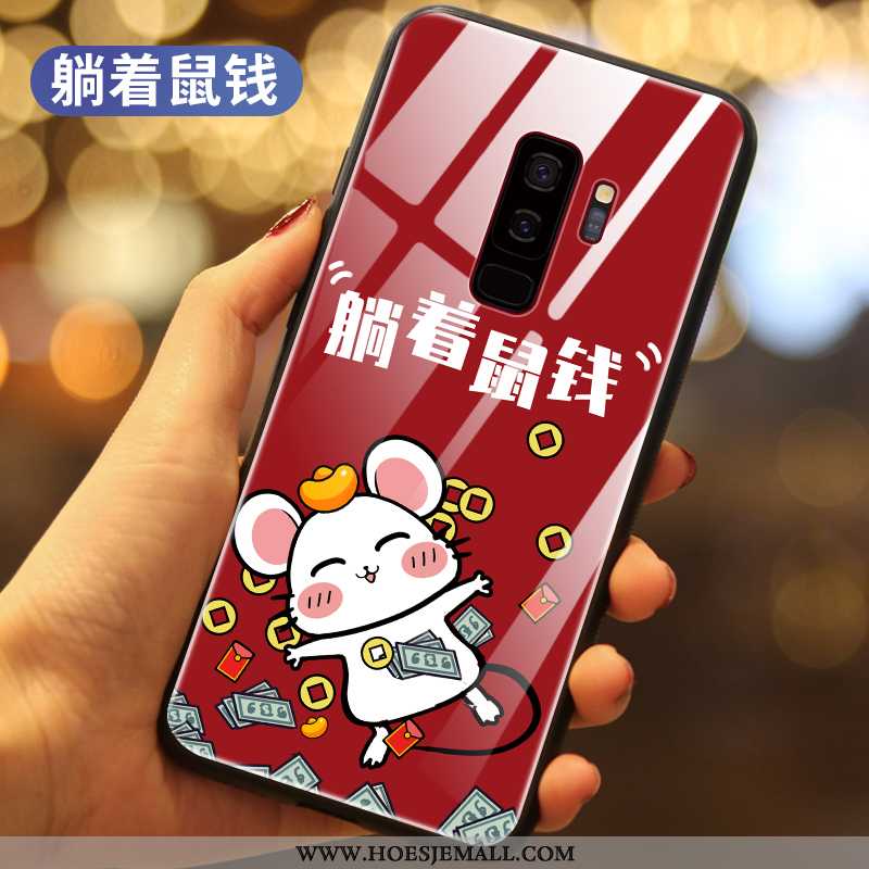 Hoesje Samsung Galaxy S9+ Siliconen Bescherming Scheppend Rat Anti-fall Dun Rood