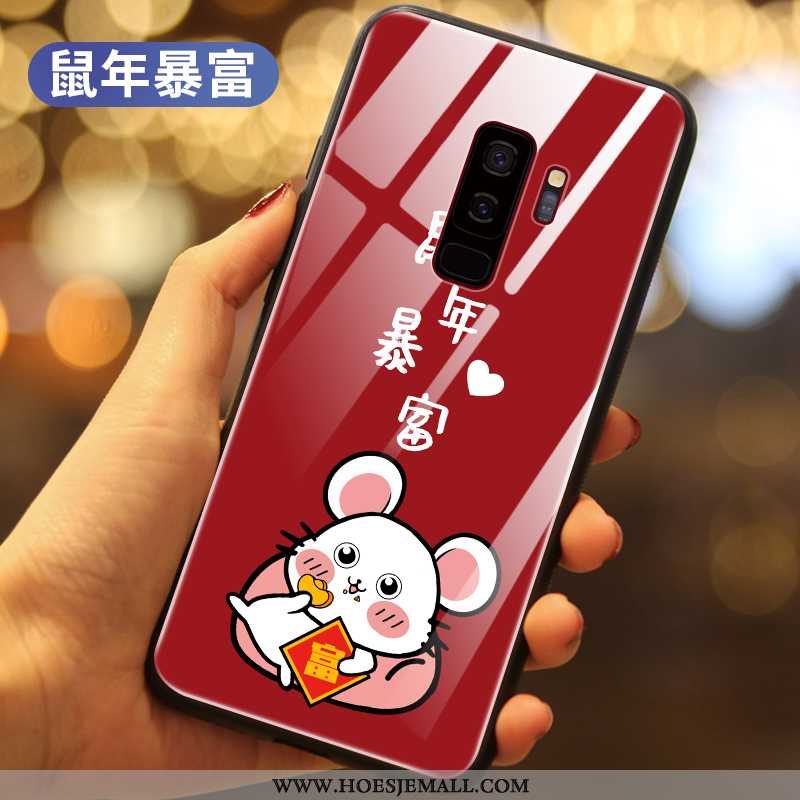 Hoesje Samsung Galaxy S9+ Siliconen Bescherming Scheppend Rat Anti-fall Dun Rood