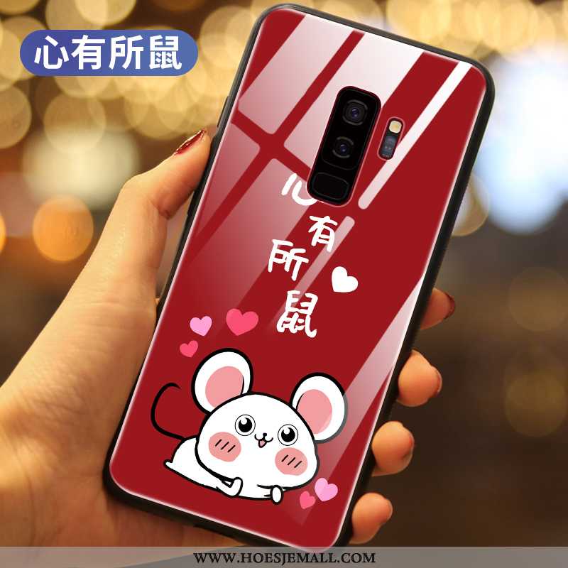 Hoesje Samsung Galaxy S9+ Siliconen Bescherming Scheppend Rat Anti-fall Dun Rood