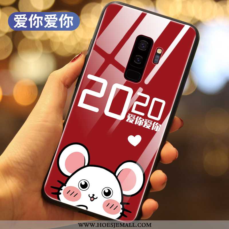 Hoesje Samsung Galaxy S9+ Siliconen Bescherming Scheppend Rat Anti-fall Dun Rood