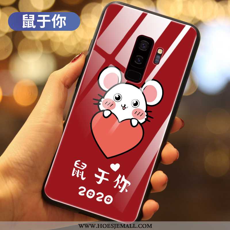 Hoesje Samsung Galaxy S9+ Siliconen Bescherming Scheppend Rat Anti-fall Dun Rood