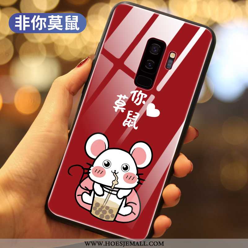 Hoesje Samsung Galaxy S9+ Siliconen Bescherming Scheppend Rat Anti-fall Dun Rood