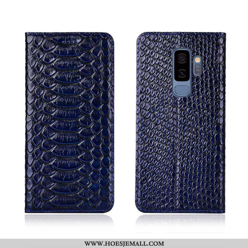 Hoesje Samsung Galaxy S9+ Patroon Zacht Ster Mobiele Telefoon Zwart Leren Nieuw Zwarte