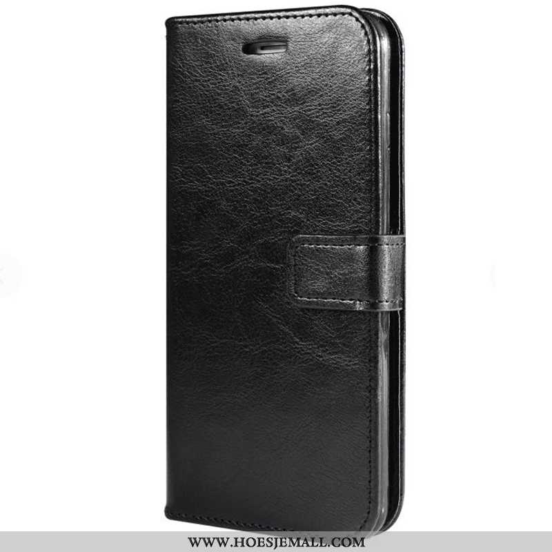 Hoesje Samsung Galaxy S9+ Portemonnee Leer Bedrijf Folio Kaart Hoes Mobiele Telefoon Bruine