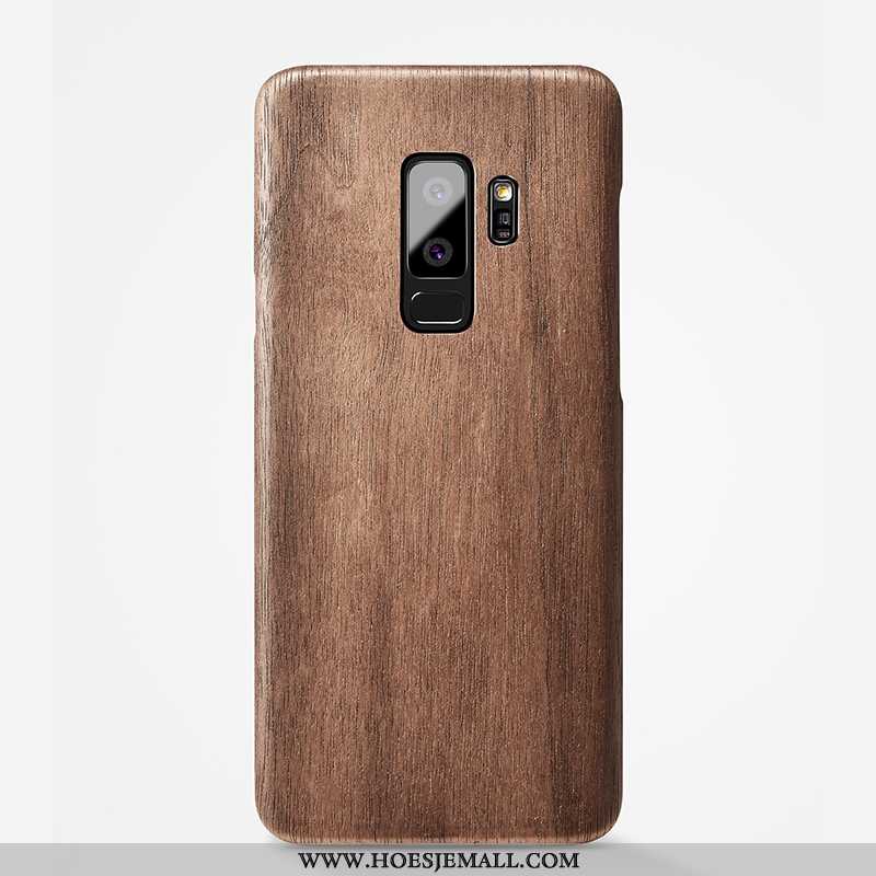 Hoes Samsung Galaxy S9+ Schrobben Persoonlijk Hout Mobiele Telefoon Super All Inclusive Bruine