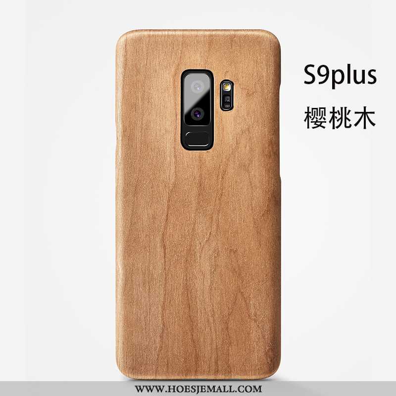 Hoes Samsung Galaxy S9+ Schrobben Persoonlijk Hout Mobiele Telefoon Super All Inclusive Bruine