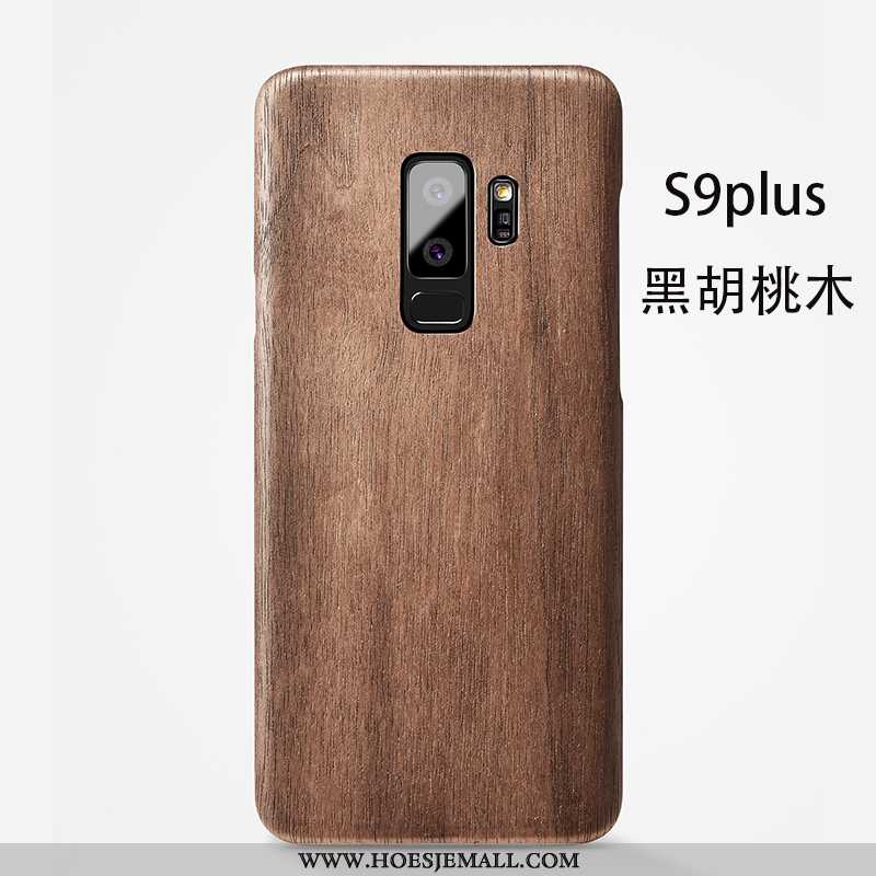 Hoes Samsung Galaxy S9+ Schrobben Persoonlijk Hout Mobiele Telefoon Super All Inclusive Bruine