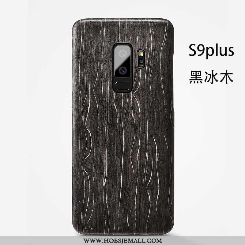 Hoes Samsung Galaxy S9+ Schrobben Persoonlijk Hout Mobiele Telefoon Super All Inclusive Bruine