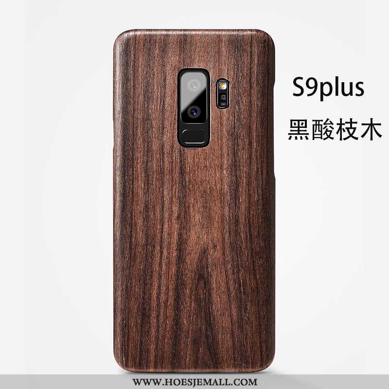 Hoes Samsung Galaxy S9+ Schrobben Persoonlijk Hout Mobiele Telefoon Super All Inclusive Bruine