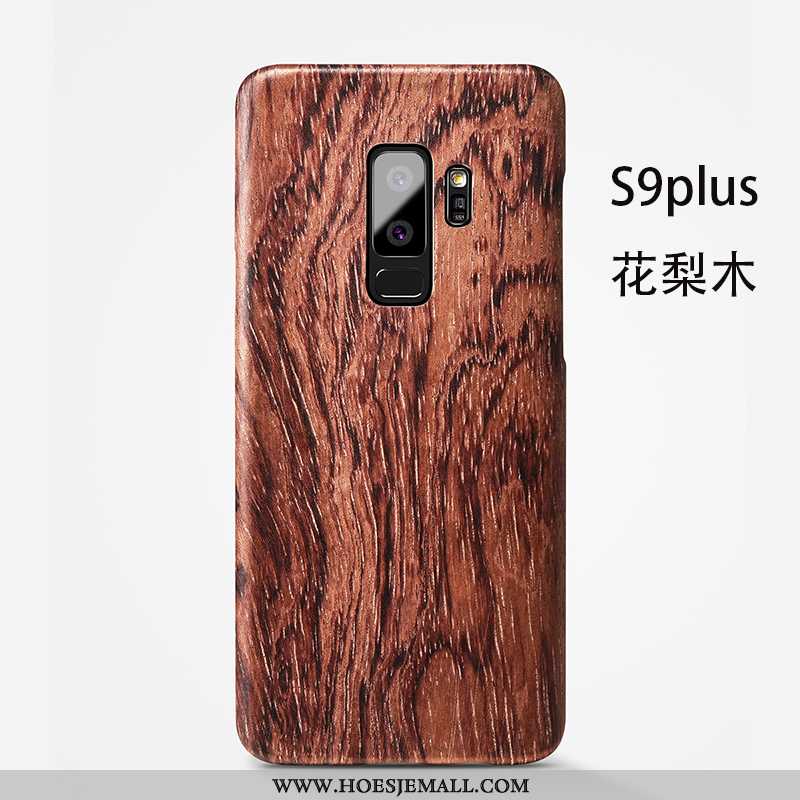 Hoes Samsung Galaxy S9+ Schrobben Persoonlijk Hout Mobiele Telefoon Super All Inclusive Bruine