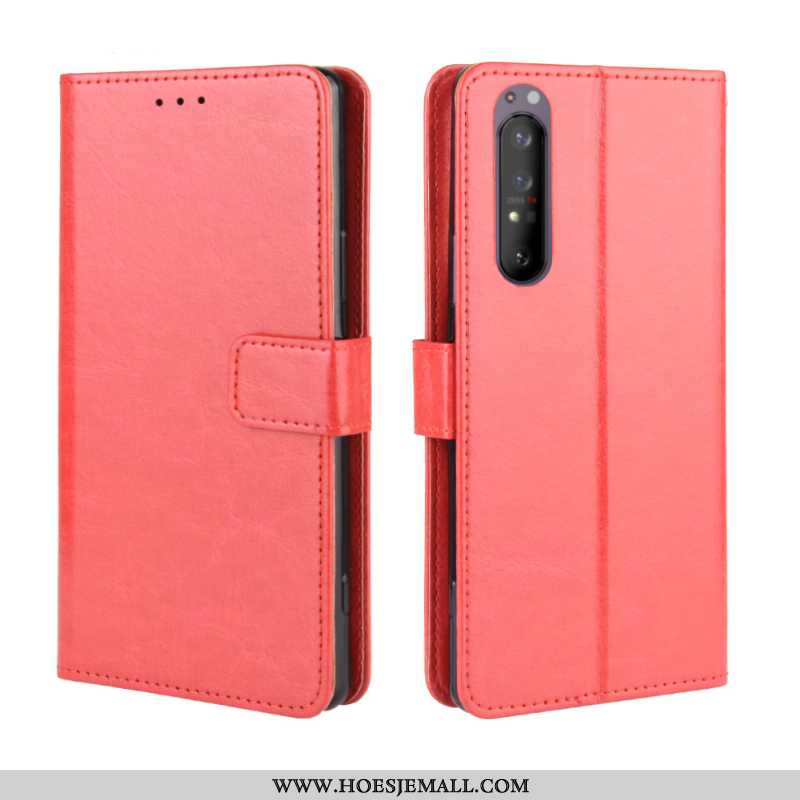 Hoes Sony Xperia 1 Ii Patroon Bescherming Zwart Hoesje Anti-fall Mobiele Telefoon Zwarte