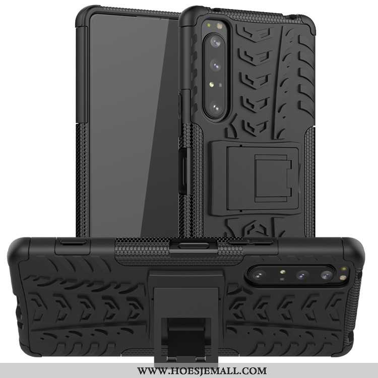 Hoesje Sony Xperia 1 Ii Bescherming Ondersteuning All Inclusive Mobiele Telefoon Hoes Zwart Zwarte