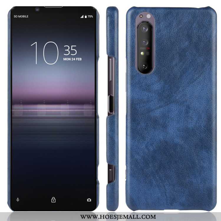 Hoes Sony Xperia 1 Ii Patroon Trend Hard Soort Aziatische Vrucht Leer Rood Mobiele Telefoon