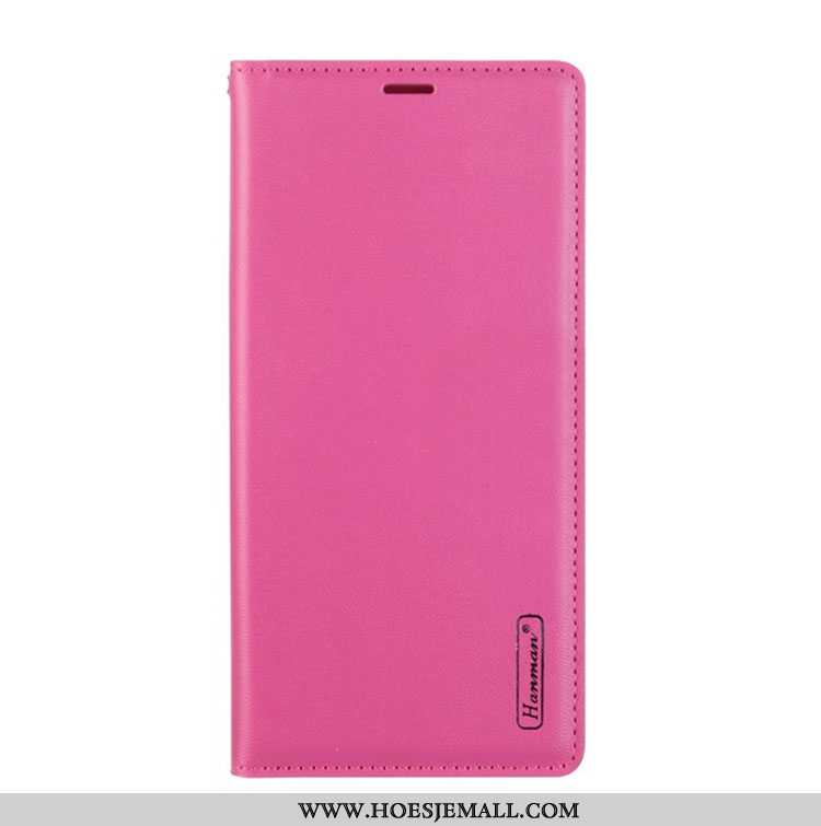 Hoes Sony Xperia 1 Ii Leren Hoesje Echt Leer Kaart Folio Roze Mobiele Telefoon